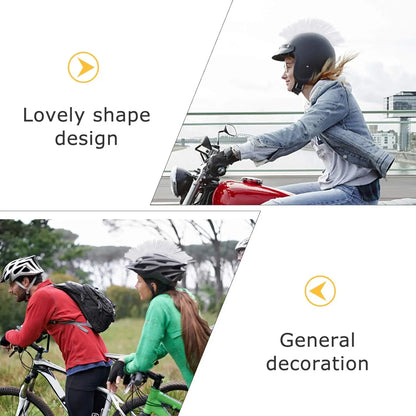 Helmet Wig Synthetic Cockscomb Decoration for Motocross Full Face Helmet