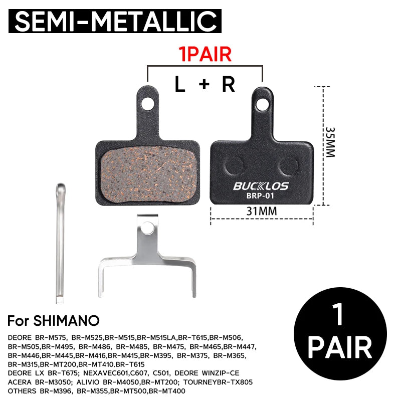 Semi-Metal Disc Brake Pads for Shimano B01S B05S MT200 MTB Road