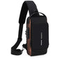 Men Crossbody Bag Anti-theft Leather Shoulder Sling Travel Chest Bag