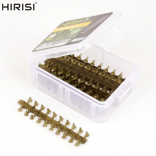 Hirisi 10 cards Carp Fishing Rubber Beads for Fishing Hook Rig Stop Hookbeads Fishing Terminal Tackle Accessories AH039