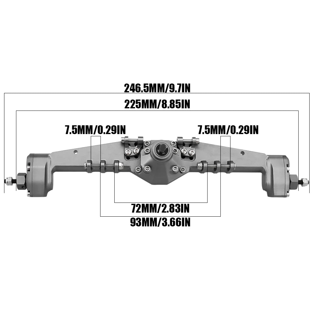 1/10 RC Crawler Metal Front & Rear Portal Axle for Axial Capra 1.9 UTB RR10 Upgrade - EXPROTAS