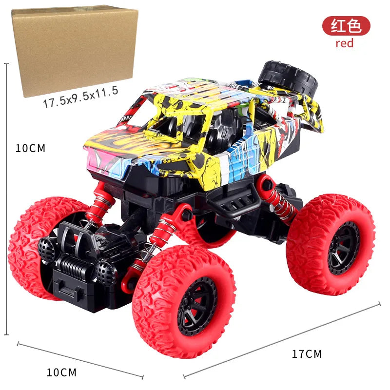 1:36 Scale Pull Back Monster Truck for Boys 4-Wheel Shock Suspension