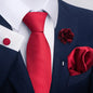 Men's Pocket Square Cufflink Tie Set Wedding Accessories by EXPROTAS