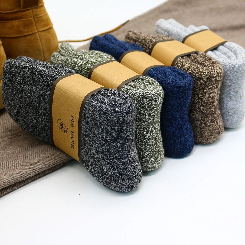 3 Pairs Merino Wool Socks Mens Thick Thermal Hiking Work Boot Winter