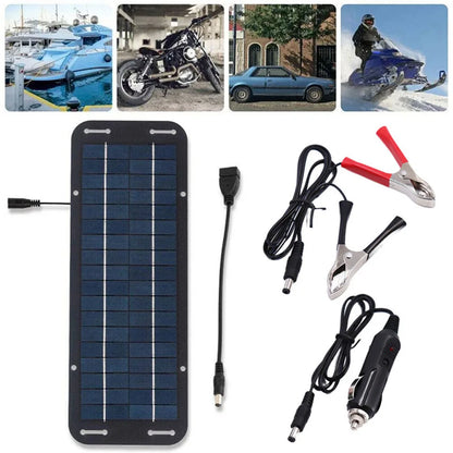 12V Solar Panel Trickle Battery Charger for Car Boat Van Portable