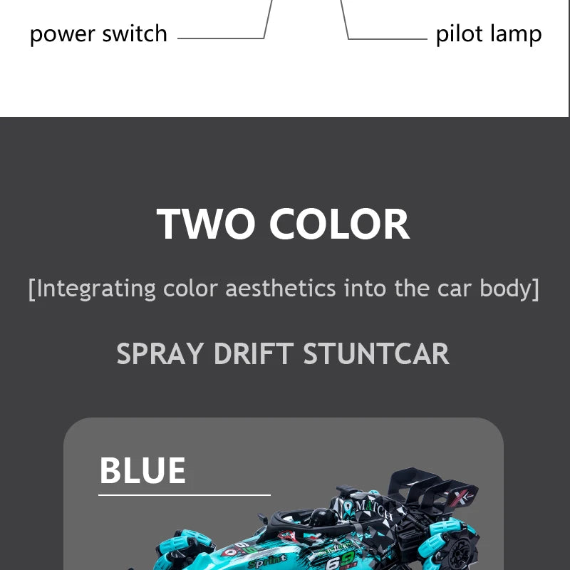 ZWN F1 RC Drift Car With Music Led Lights 2.4G Glove Gesture Radio Remote Control Stunt Cars 4WD Electric Children Toy vs Wltoys-EXPROTAS