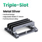 UGREEN Vertical Laptop Stand For MacBook Air Pro Triple Slots Aluminum Notebook Stand For MacBook Pro Tablet iPad Phone Holder-EXPROTAS