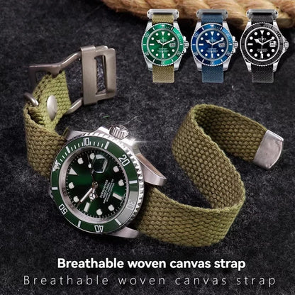 22mm Watch Strap Nato for Rolex Submariner Vintage Military Canvas