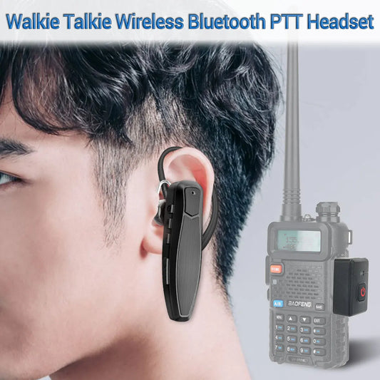 Baofeng Walkie Talkie Wireless Bluetooth PTT Headset Earpiece Hands-free K Plug For Kenwood UV-5R BF-888S Quansheng UV K5 (8)-EXPROTAS