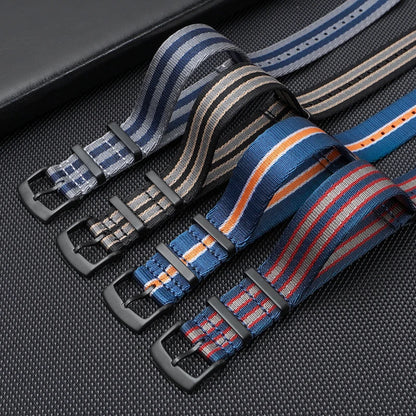 Nylon Watch Strap 24mm for Omega Seiko Mens Canvas Sport Band