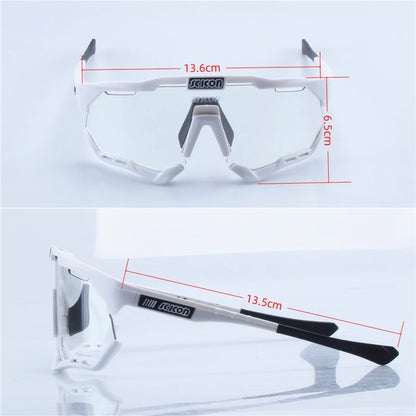 SCICON Photochromic Sunglasses UV400 Auto Darkening Cycling Driving Glasses