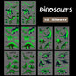 10 Sheets Luminous Dinosaur Temporary Tattoos Waterproof Kids T-Rex Glow