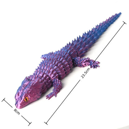 Creative Desk Plants 3D Printed Lizard Statue Ornament for Rockery Fish Tank