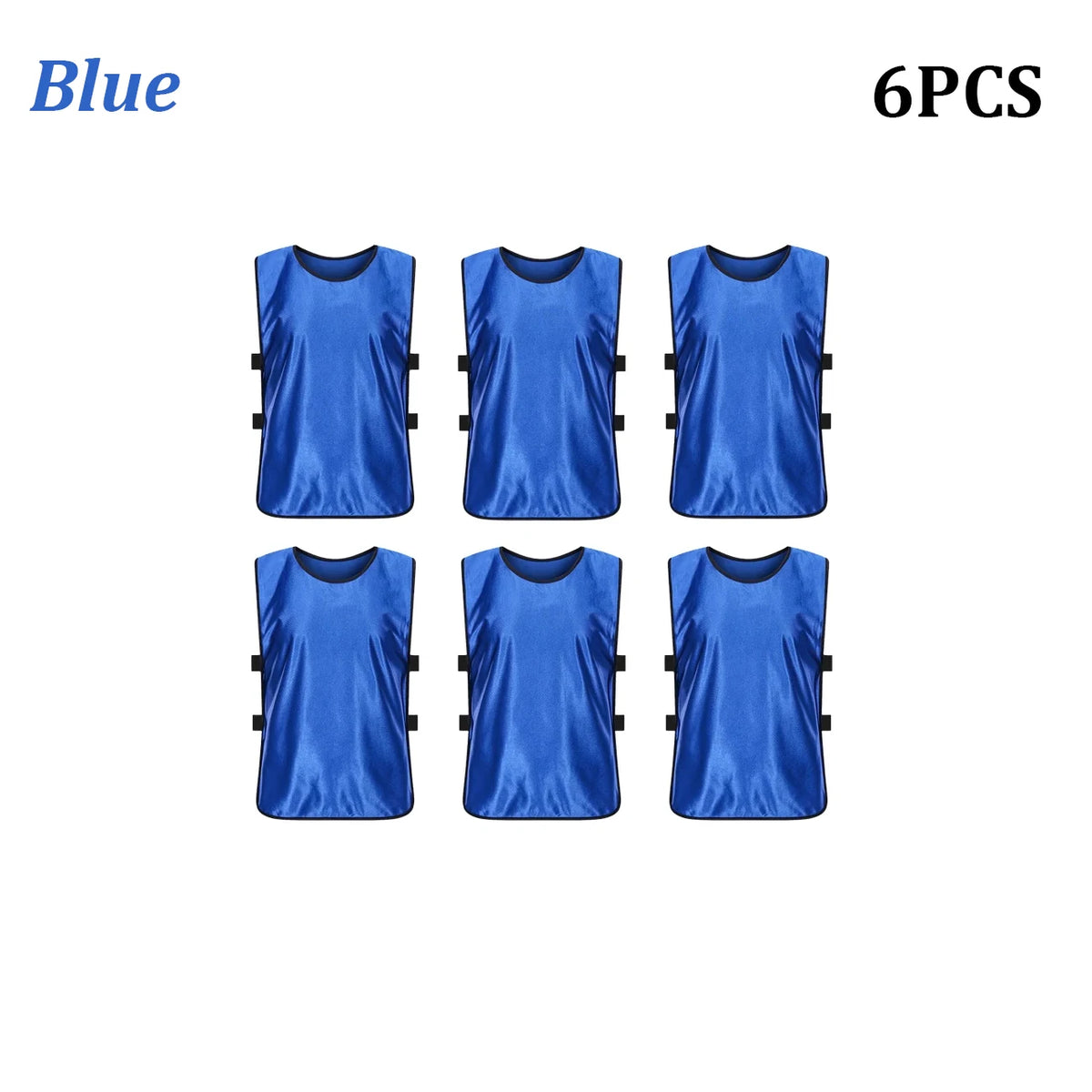 6PCS Pinnies Quick Drying Soccer Football Training Vests Youth Sports