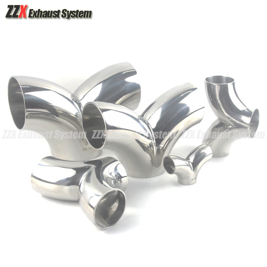 Car Exhaust Muffler Pipe 304 Stainless Steel I Y Tee Connector 19-76mm Welding