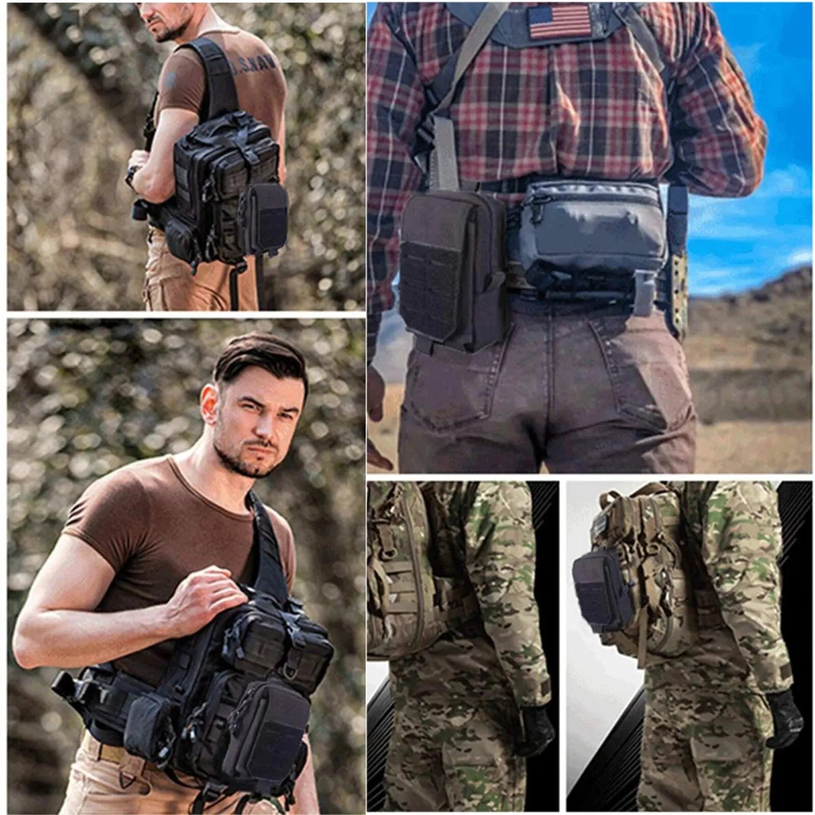 Tactical Molle Pouch Waist Bag Outdoor Men EDC Tool Pouches Utility Gadget Organizer Vest Pack Purse Mobile Phone Case-EXPROTAS