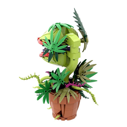 MOC Audrey II Piranha Plant Building Bricks Model Horror Flower Toy