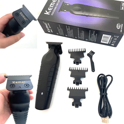 Kemei KM-2299 Hair Trimmer Cordless USB Rechargeable Professional Clipper