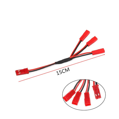 JST Plug Y Cable Male to 2 Female 22AWG Wire for RC Lipo Battery Connection
