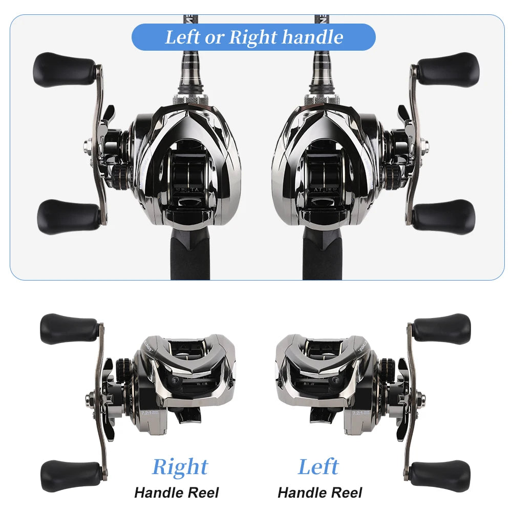 Baitcasting Reel 7.2:1 Billings AT Series 5+1BB 18lb Drag Fresh Saltwater