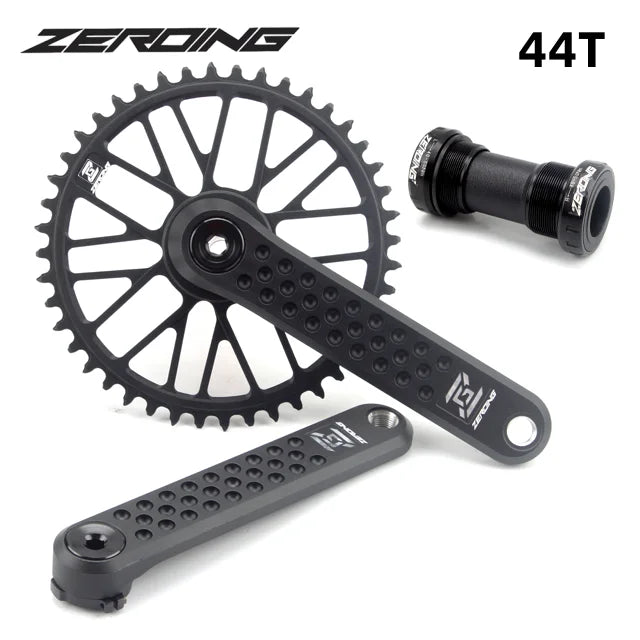 ZEROING Road Folding Bicycle Crankset 10/11/12speed Single Chainring 40/42/44/46/48T With Bracket Bottom BSA For Gravel Bike-EXPROTAS
