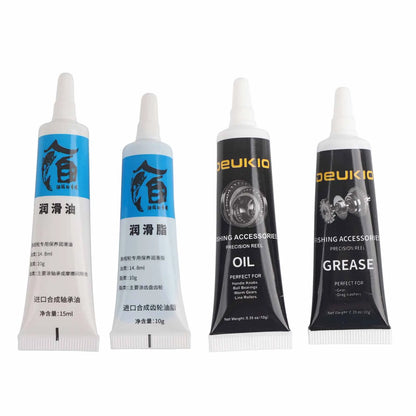 Black + White Lube/Grease Fishing Reel Lubricant Reel Maintenance Kit Prevents Rust Extends Service Life Reel Maintenance Kit