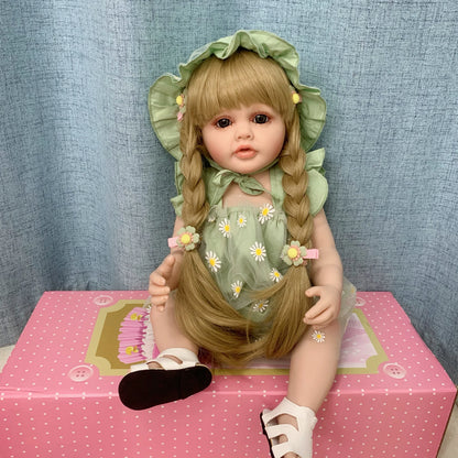 BZDOLL 55 CM 22 Inch Soft Silicone Reborn Baby Bath Doll Toy Realistic Princess Toddler Beautiful Bebe Girl-EXPROTAS
