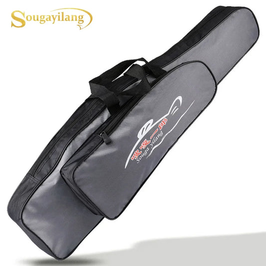 Fishing Rod Bag Sougayilang Single Layer Nylon Tackle Carry Storage Case