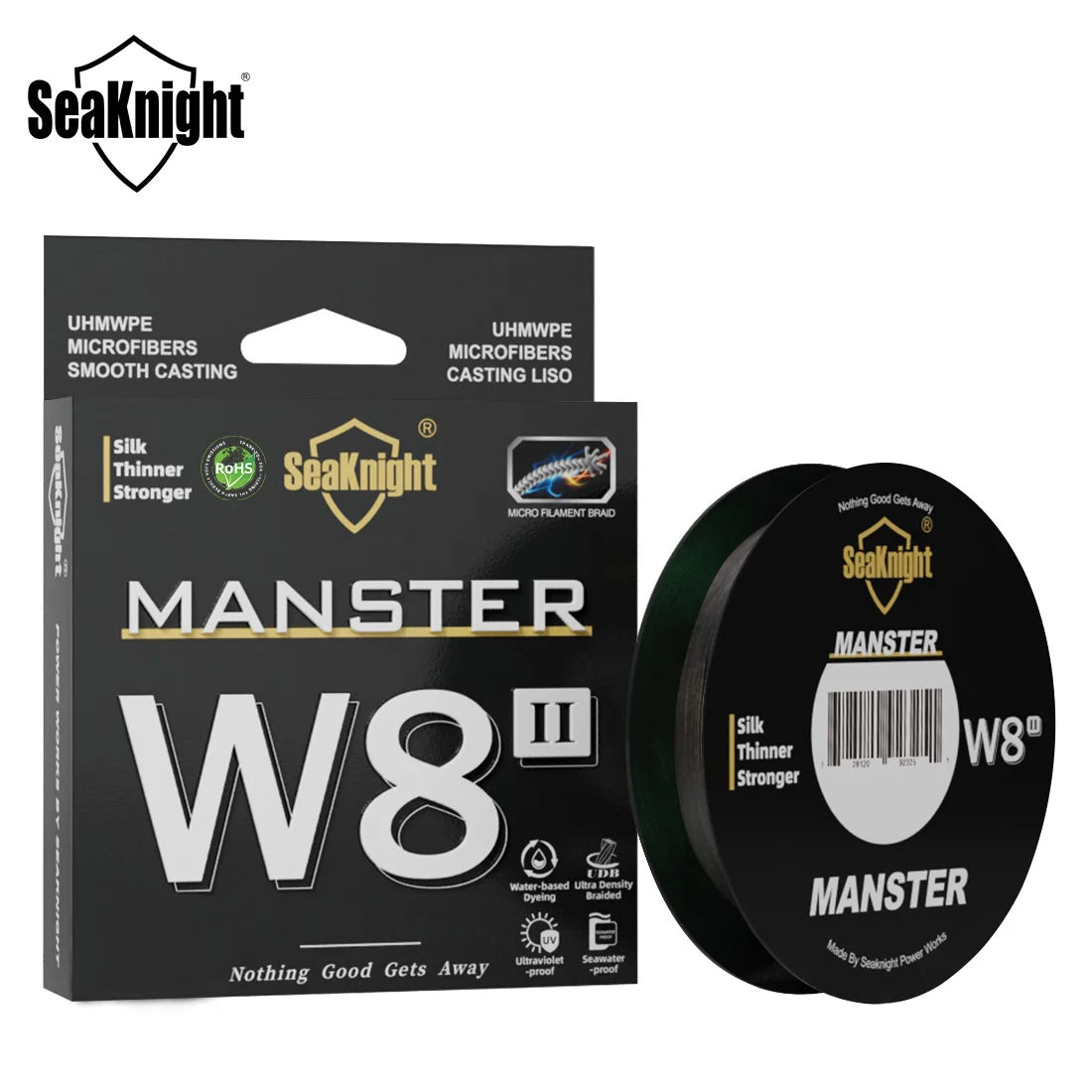 SeaKnight W8 II 500M PE Braided Fishing Line 8 Weaves Si+ Coating Salt Fresh