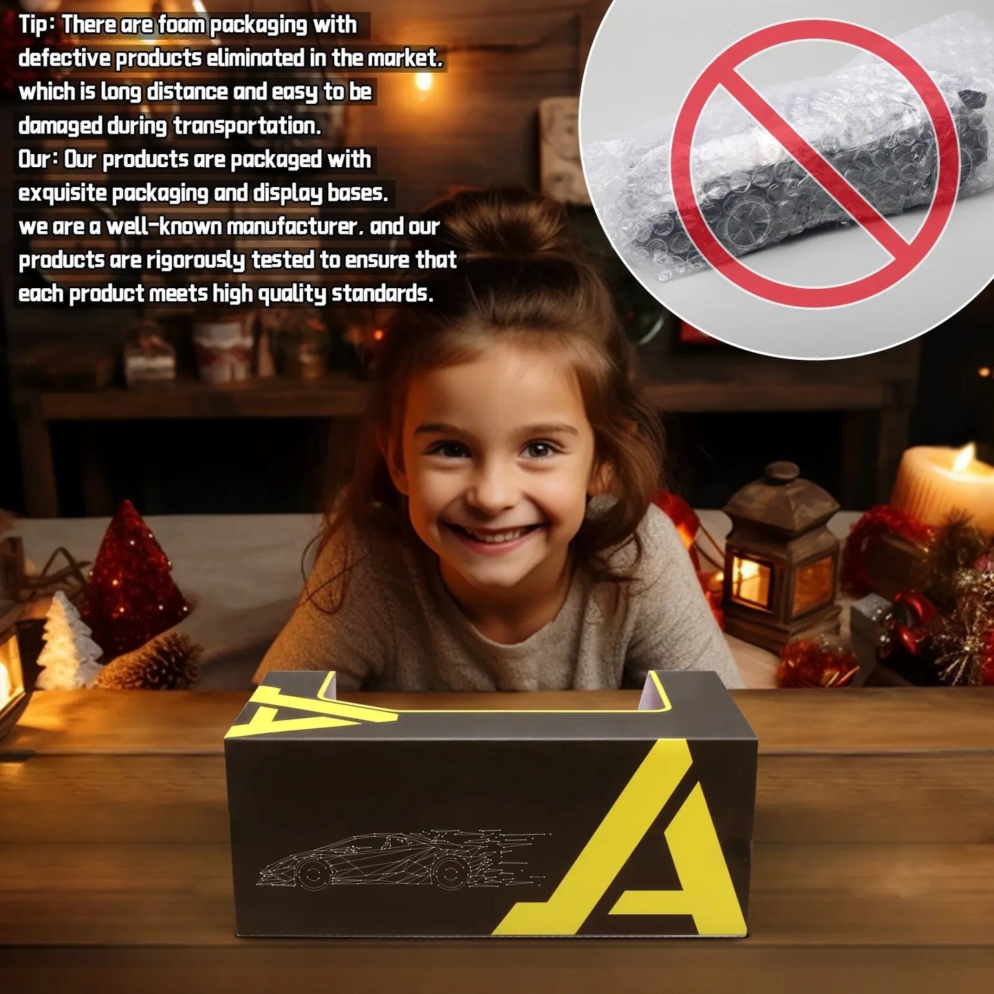 1:24Mustang GT Alloy Model with Sound & Light Features Premium Gift Box Packaging Ideal for Display, Collecting, Or Gift Giving-EXPROTAS