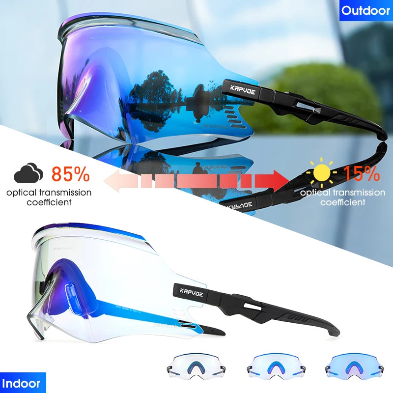 2025 Kapvoe Sport Sunglasses, UV400 Road & MTB Cycling Glasses for Men & Women