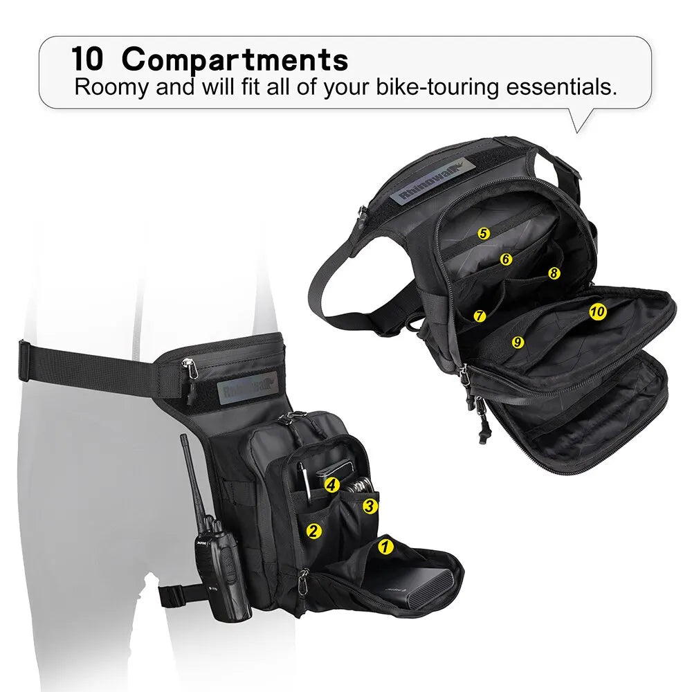 Motorcycle Leg Bag Waist Pack EVA Hard Shell Phone Holder Bum Bag