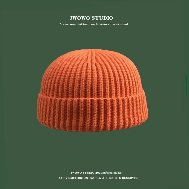 Winter Wool Knitted Beanie Hat Men Women Warm Cap Unisex Skull Cap