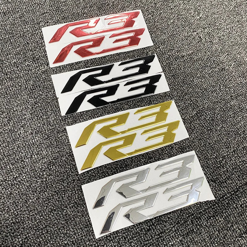 Motorcycle 3D Emblem Badge Decal Tank Wheel Sticker Soft Reflective Decal R1 R3 R6 Sticker For Yamaha YZF-R6 Fairing Body Decals-EXPROTAS