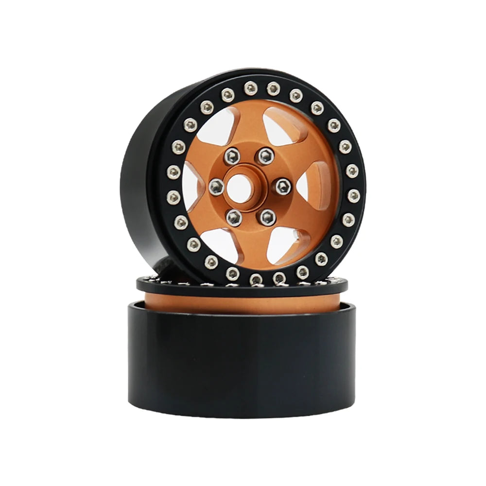 1.9" Metal 6-Spoke Beadlock Wheel Rim for 1/10 RC Crawler TRX4 SCX10 Capra D90 - EXPROTAS