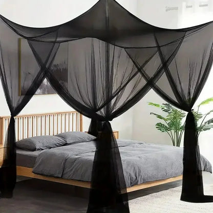 Large 4-Door Mosquito Net Breathable Polyester Mesh Outdoor Camping Insect Tent