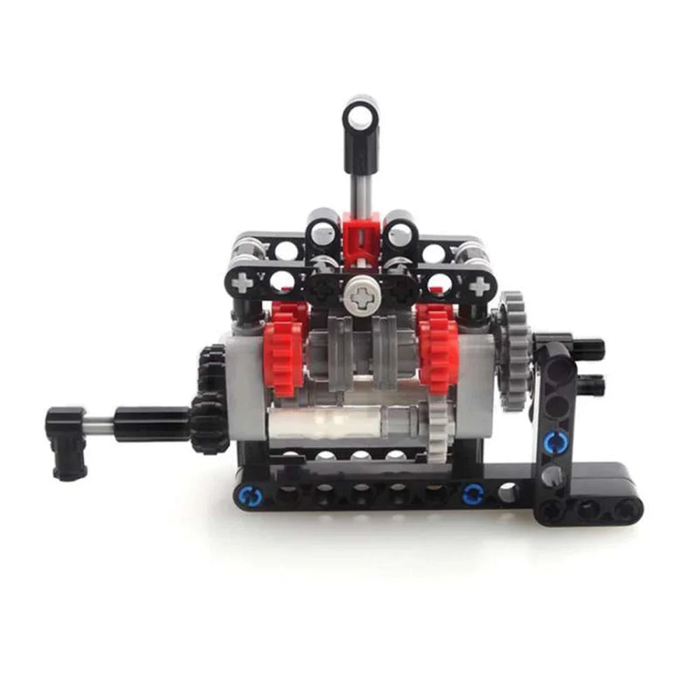 MOC 4-Speed Gearbox Model with Motor & Battery Box Power Functions Kit