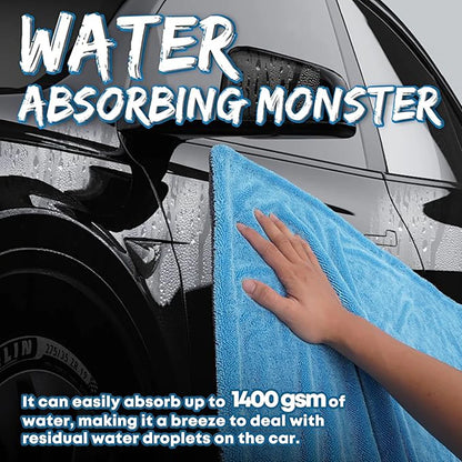 Large Microfibre Car Detailing Towel Soft Absorbent Cleaning Cloth Wash