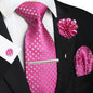 Men's Plaid Tie Clip Set with Pocket Square Cufflinks Wedding Accessories