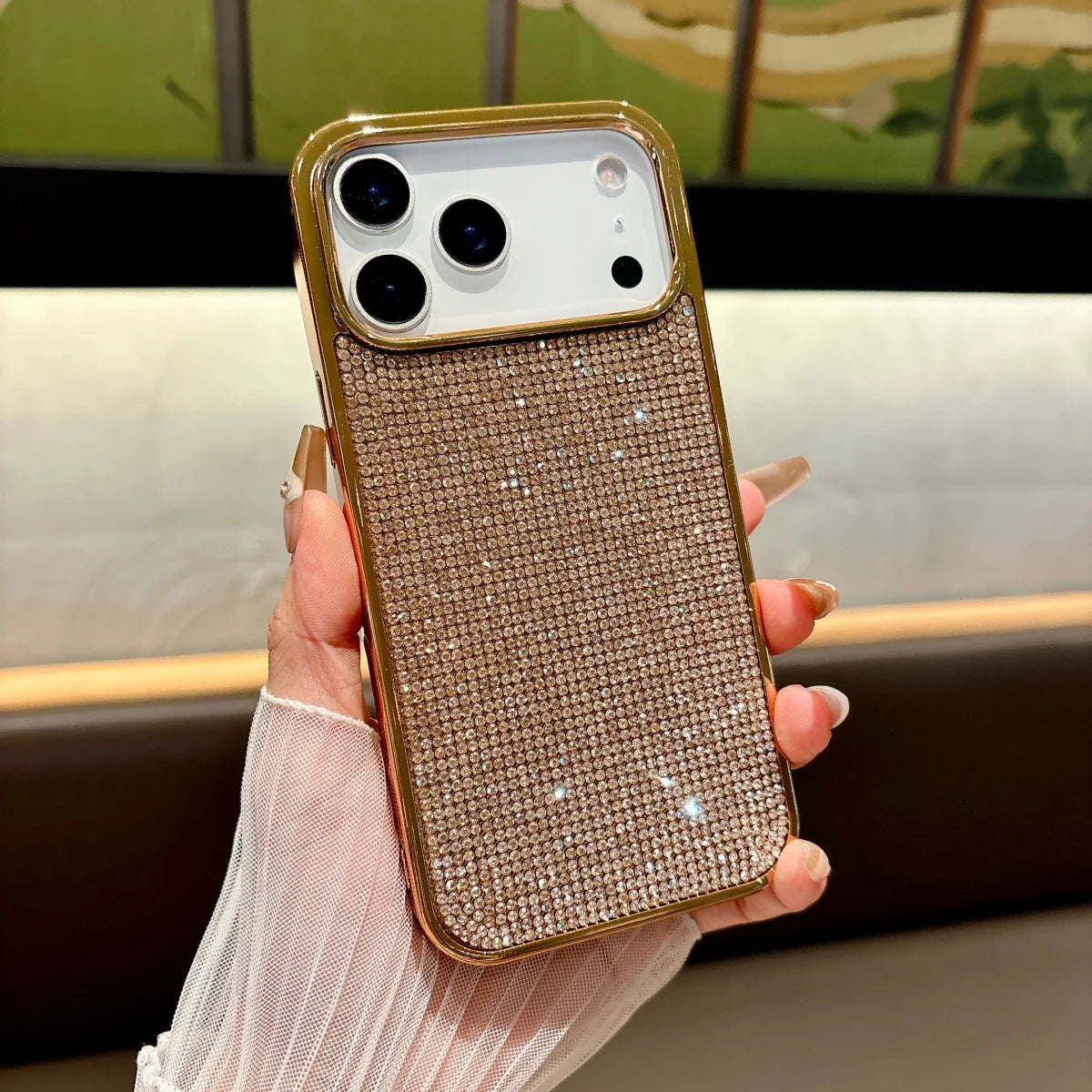 Glitter Starry Sky Diamond Case for iPhone 11-17 Air Pro Max Plus Shockproof