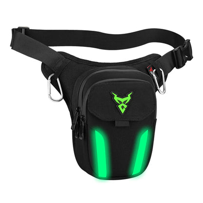 LED Red Light Motorcycle Leg Bag Thigh Belt Hip Bum Waterproof Ride Cycling Biker Waist Bag Fanny Pack Moto Travel Hiking Pocket-EXPROTAS