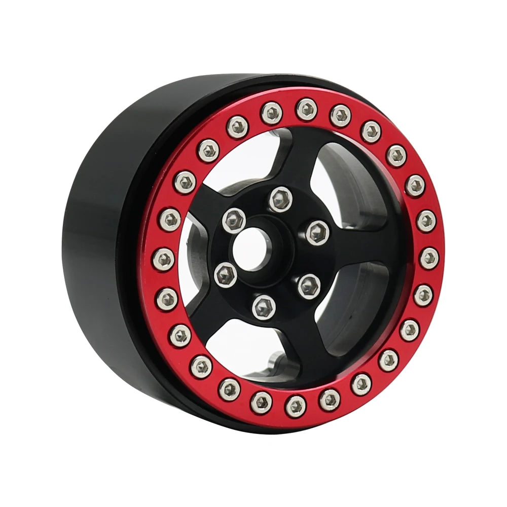 Universal 1/10 RC Crawler 1.9" Beadlock Wheels Aluminum 5-Spoke
