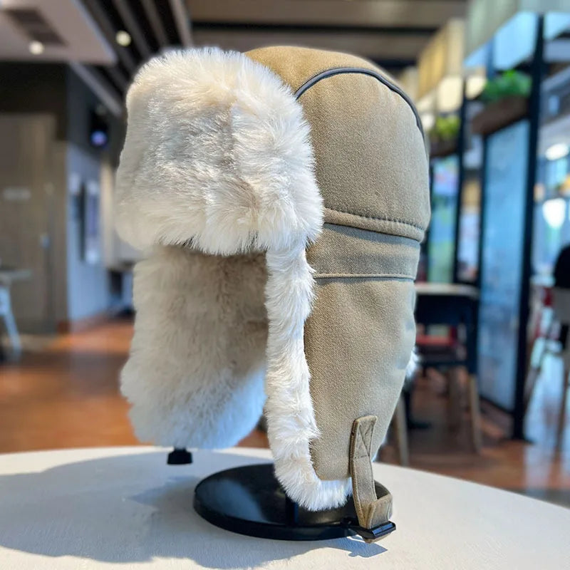 Pullover Cold Protection Ushanka Hat Winter Men Fur Ear Flap Cap