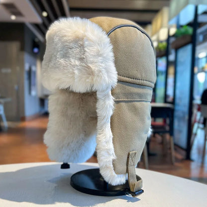 Pullover Cold Protection Ushanka Hat Winter Men Fur Ear Flap Cap