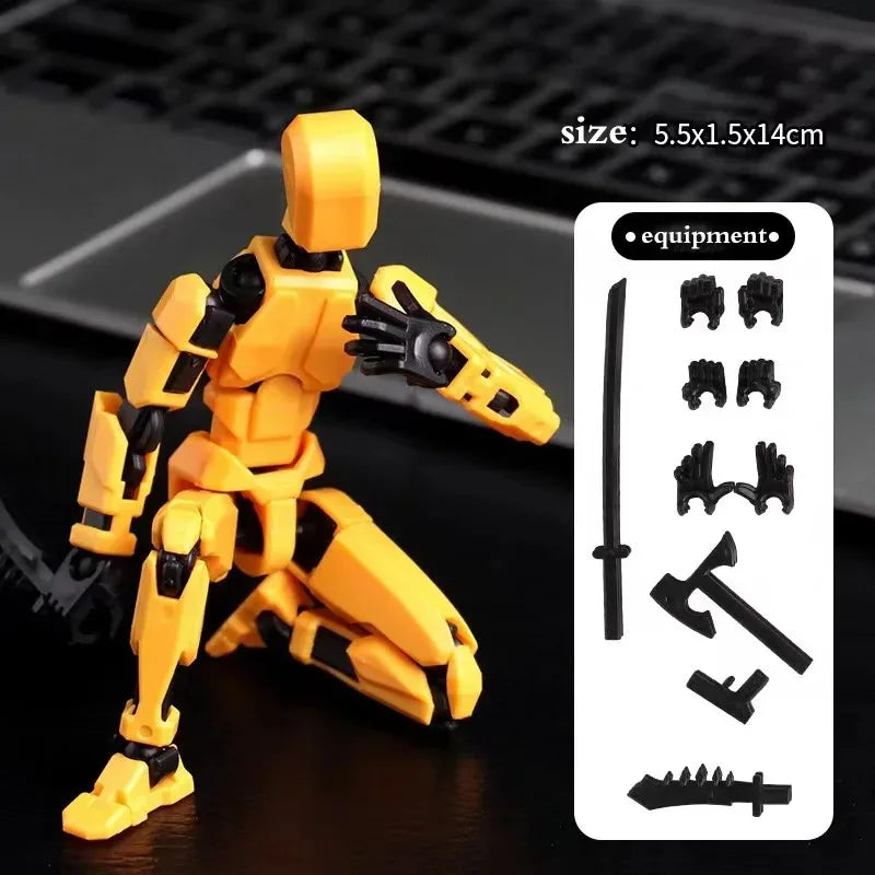 Multi-Jointed 3D Printed Shapeshift Robot Mannequin Lucky 5 Action Figure