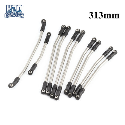 313/324mm Metal Upper Lower Link Set Plastic Rod Ends 1/10 RC Crawler SCX10 II
