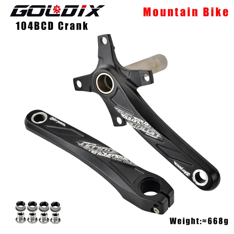 GOLDIX MTB Crankset 104BCD 170mm w/ 32T–38T Chainring & Bottom Bracket