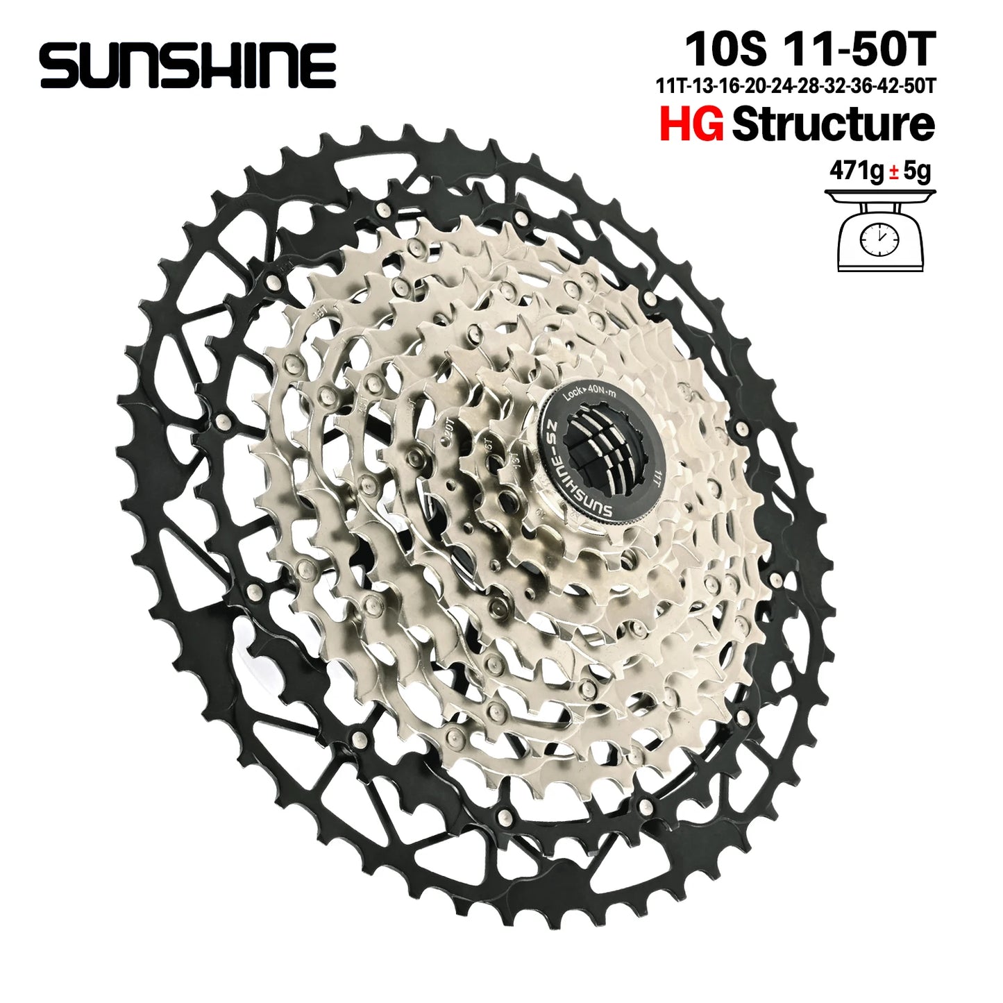 SUNSHINE Ultralight Carbon Steel Bicycle Cassette 9/10/11/12/13 Speed HG Sprocket MTB
