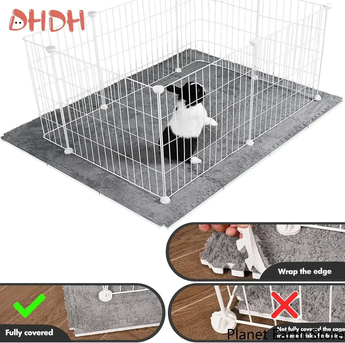 10Pcs Waterproof Guinea Pig Cage Liner Washable Pee Pad Bedding Mat