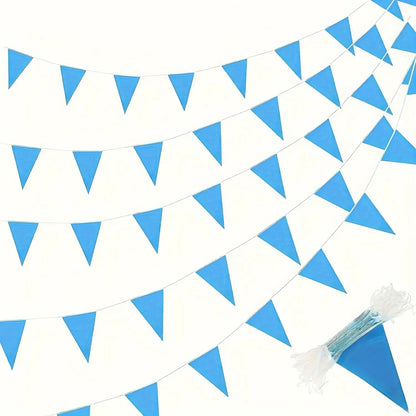 33ft Pennant Banner Flag 20Pcs Triangle Bunting Party Decoration Blue
